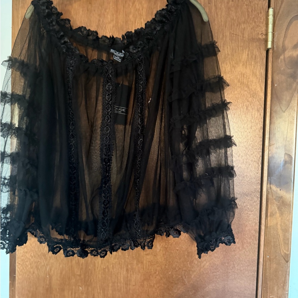 Rouge Helium Lace Sheer Top